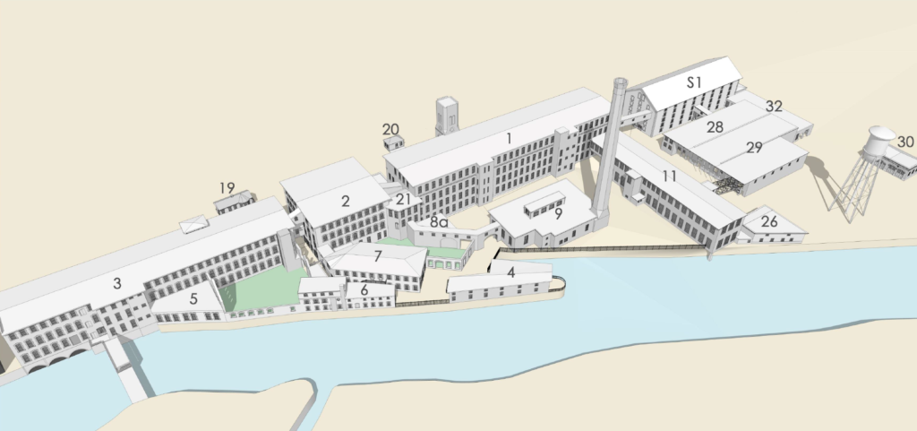 Bird's Eye View of Pontiac Mills Site