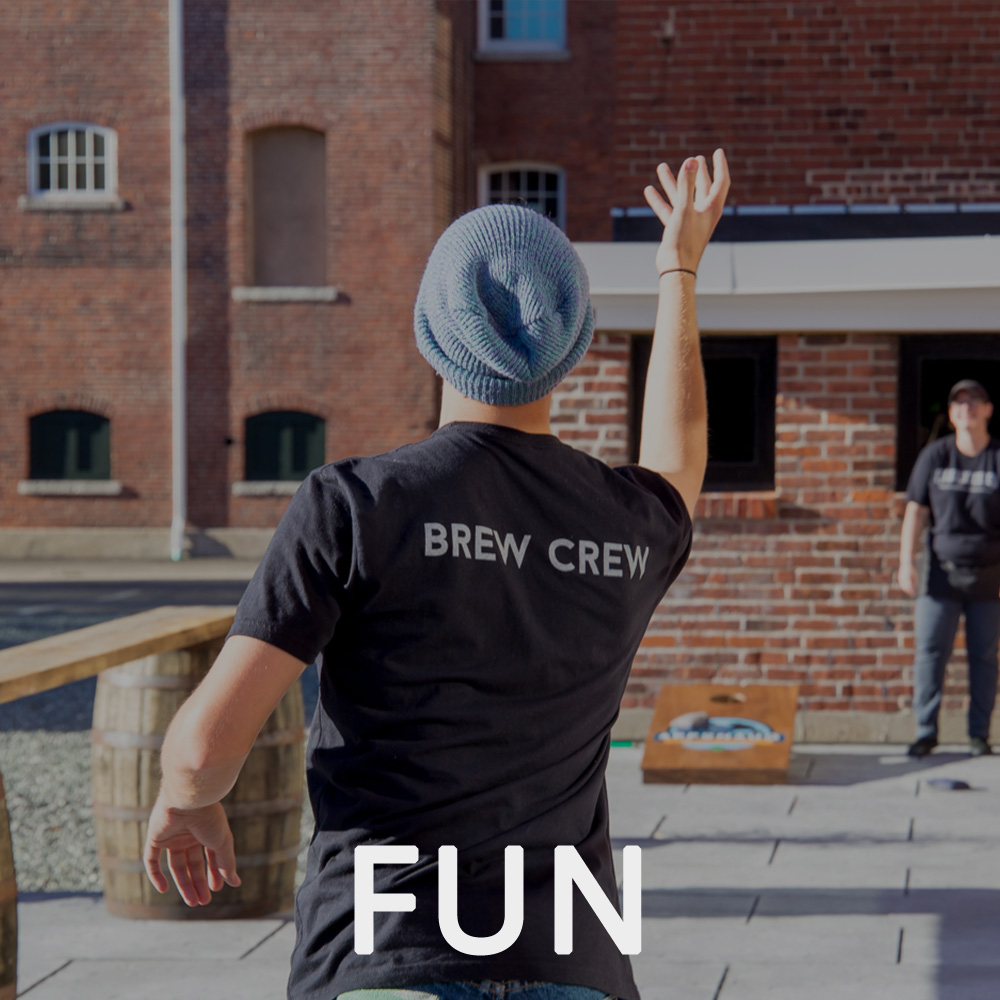 Cornhole at Apponaug Brewery